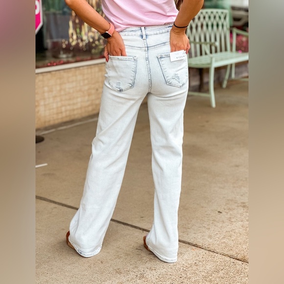 RISEN Ultra High Rise Wide Leg Acid Wash Jeans/Pants | NEW/NWT!! 💜👖💜👖 - Picture 3 of 11